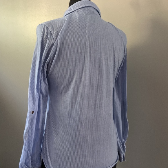 Women’s Blue casual Striped Shirt - Picture 2 of 3